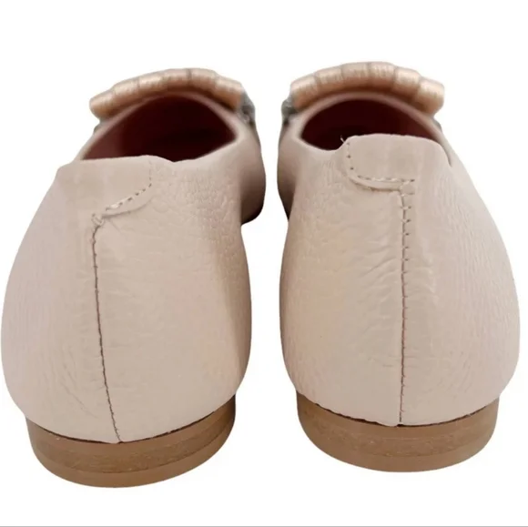 NWT Pollini Italian Rhinestone Leather Flats Loafers - Picture 3 of 8